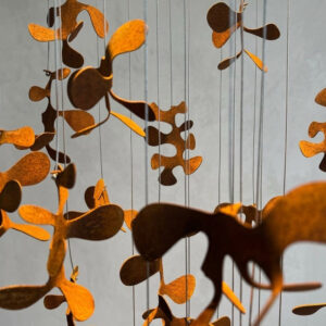 Chandelier NERIDA 2 made of naturally rusted metal