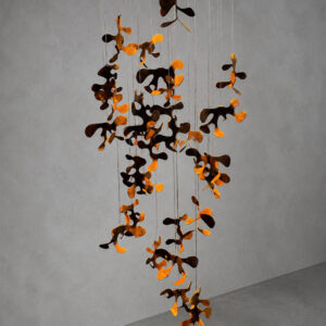 Chandelier NERIDA 2 made of naturally rusted metal
