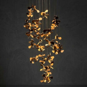 Chandelier NERIDA 2 made of naturally rusted metal